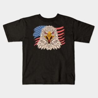 Eagle Usa Flag Kids T-Shirt